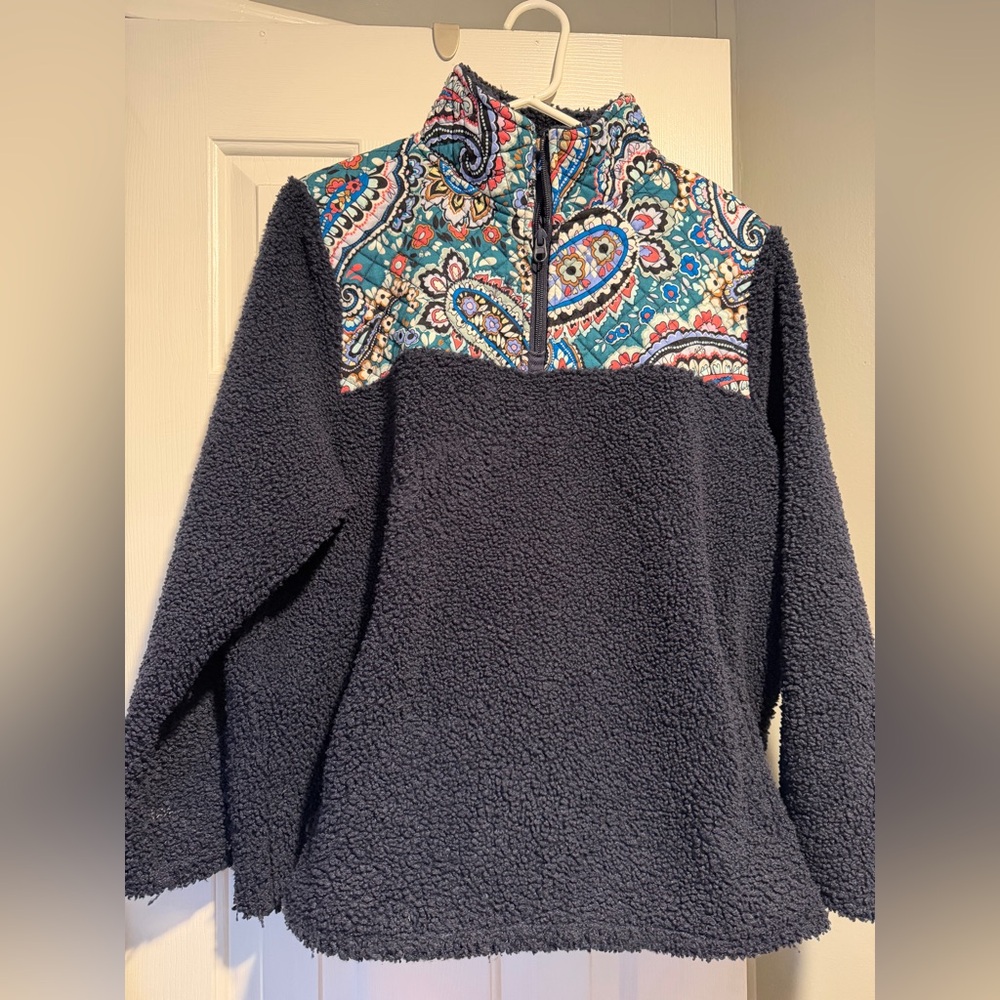 Vera Bradley Navy Fleece Pullover